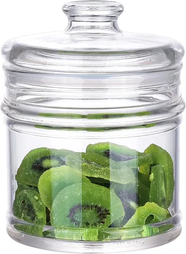 Vista 13 de Frasco de Almacenamiento de Acrílico Pequeño de 13.5 oz, Tapa Hermética con Anillo de Sellado de Silicona, Recipiente Contenedor Ideal para Azúcar