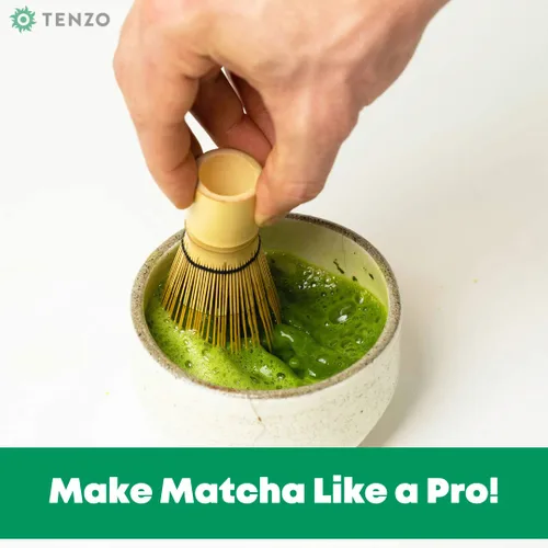 Vista 8 de Tenzo Matcha - Polvo de té verde BetterBoost (1.06 onzas) con batidor de bambú de 100 puntas