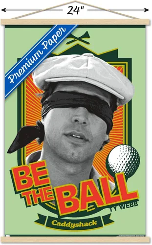 Vista 46 de Trends International Caddyshack - Póster de pared Be the Ball, 14.725 x 22.375 pulgadas, versión enmarcada de madera de granero