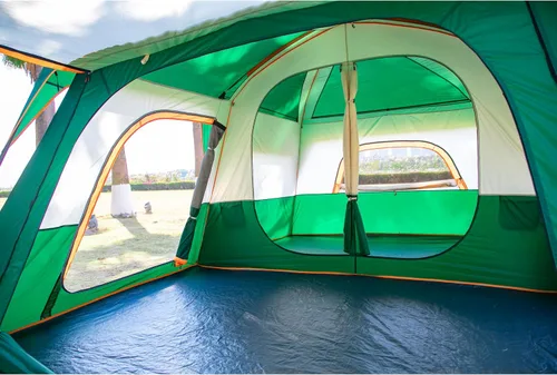 Vista 13 de KTT Extra Large Tent 12-14 Person,Family Cabin Tents,2 Rooms,Straight Wall,2 Doors 4 Windows with Mesh,Waterproof,Double Layer,Big Tent for