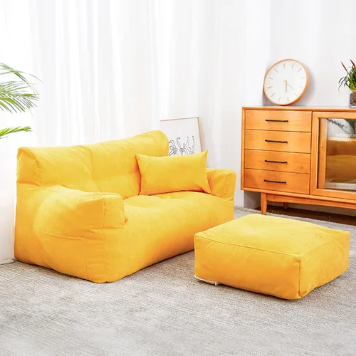 Vista 8 de Sofa Lazy Sack - Funda para puf con funda para reposapiés y funda de almohada cómoda (no contiene relleno), sofá gigante para dos personas