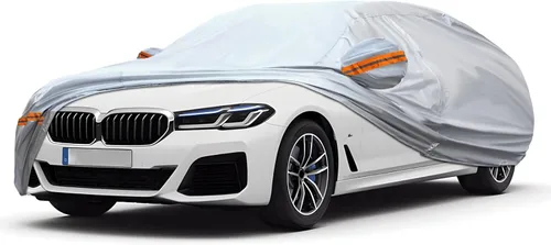 Vista 25 de Keyoog - La funda completa para automóvil de 6 capas es impermeable para todo tipo de clima, universal en todas las estaciones, prevención de nieve