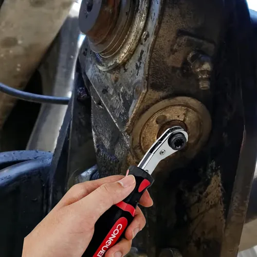 Vista 6 de CONQUER Juego de herramientas de ajuste automático de holgura para semirremolques – Llave de trinquete cuadrada doble de 5/16 pulgadas y horquilla