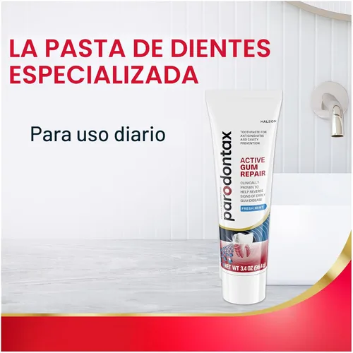 Vista 11 de Parodontax Pasta de dientes activa para reparación de encías, pasta de dientes para ayudar a revertir los signos de enfermedades tempranas