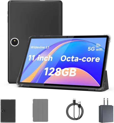 Vista 8 de Tableta de 11 pulgadas 2 en 1, 18GB + 128GB, Tableta Android 15, 1TB Expandible, Cámara de 13MP, Procesador Octa-Core 5G WiFi Batería de 8000MAH