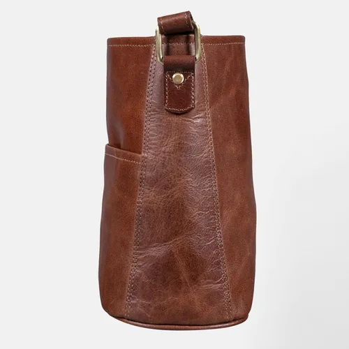 Vista 8 de LEABAGS Leather Crossbody Bag - Vintage Genuine Buffalo Leather Handbag - Shoulder Messenger Bag Men Women Briefcase Milano
