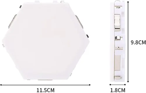 Vista 5 de Paneles de luz LED inteligentes luz blanca sensor táctil lámpara con toma USB forma hexagonal Iluminación para el hogar luz de noche decoración