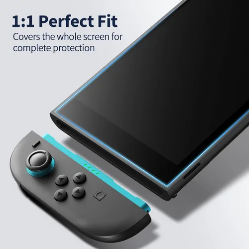 Vista 7 de Ambison 2 Pack Screen Protector Designed for Nintendo Switch 2 (2025) 7.9 inch, [Auto-Alignment Kit & HD Clear], Touch Sensitive, 9H Hardness
