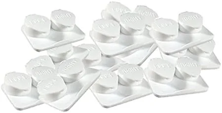 Vista 2 de Amcon - Estuches para lentes de contacto, acanaladas, extra profundas, color blanco, paquete de 12