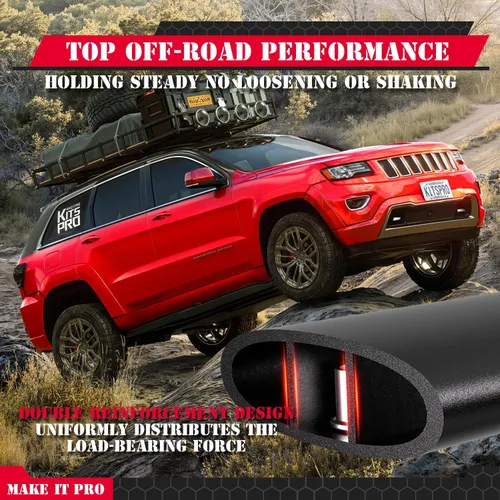 Vista 5 de KitsPro Barras transversales para portaequipajes de techo de 260 libras para Jeep Grand Cherokee 2011-2021