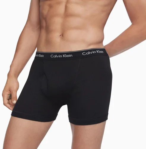 Vista 4 de Calvin Klein Calzoncillos bóxer clásicos de algodón para hombre (3 unidades)