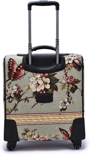 Vista 2 de Mellow World Maleta vertical con ruedas para mujer (mariposa), Mariposa, Maleta vertical con ruedas giratorias