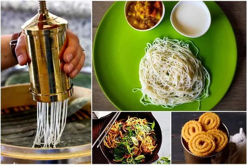 Vista 6 de Idiyappam/Murukku/Farsan Sev/Máquina para hacer pasta Latón