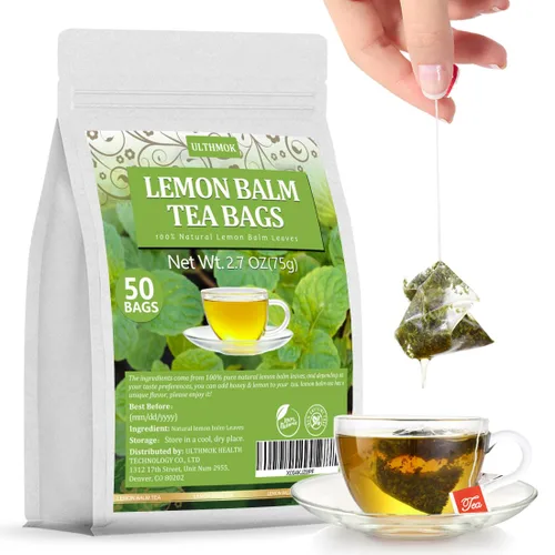 Vista 34 de 60 bolsas de té antiinflamatorios de primera calidad, hechas con ingredientes de hierbas 100% naturales, cúrcuma, jengibre, canela de Ceilán, menta