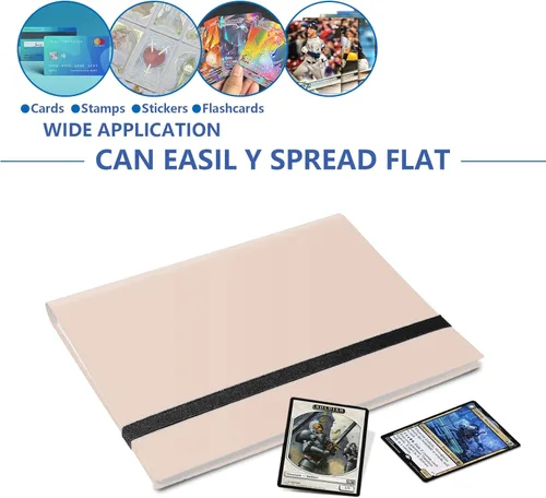 Vista 3 de Carpeta de tarjetas coleccionables de 9 bolsillos, libro de tarjetas premium para 360 tarjetas, álbum de tarjetas resistente para tarjetas