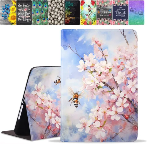 Vista 26 de Funda para Samsung Galaxy Tab A8 de 10.5 pulgadas (SM-X200/X205/X207), funda de piel sintética premium con función de encendido automático