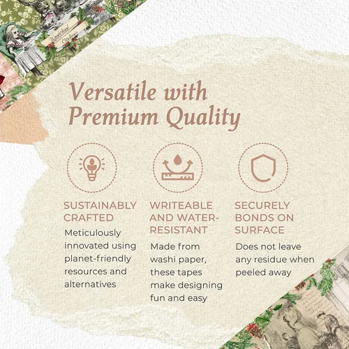 Vista 2 de Serenity Fair Cinta Washi de Alicia en el País de las Maravillas