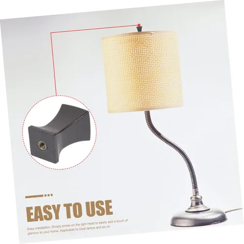 Vista 9 de 20 piezas de recambio de remate de lámpara decorativa perilla de luz tapa de lámpara soporte de pantalla arpa remates lámparas de acabado de níquel