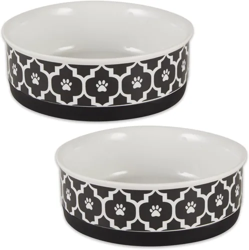 Vista 14 de Recipiente y contenedor para mascotas Bone Dry Lattice Collection, plato único, pequeño, 4.25x2 pulgadas, aguamarina