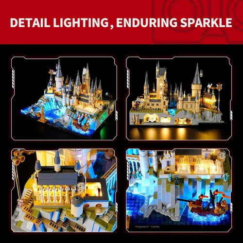 Vista 4 de BRIKSMAX Kit de luces 2.0 para el Castillo de Hogwarts y sus terrenos - Iluminación LED innovadora compatible con Lego Harry Potter 76419