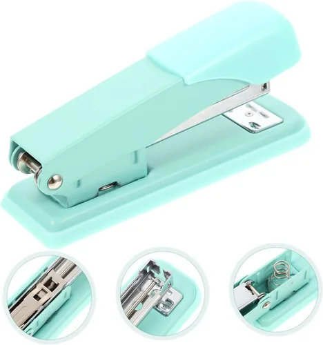 Vista 8 de STOBOK Grapadora de metal pequeña multifuncional para suministros de oficina de servicio pesado Mini grapadora para escritorio