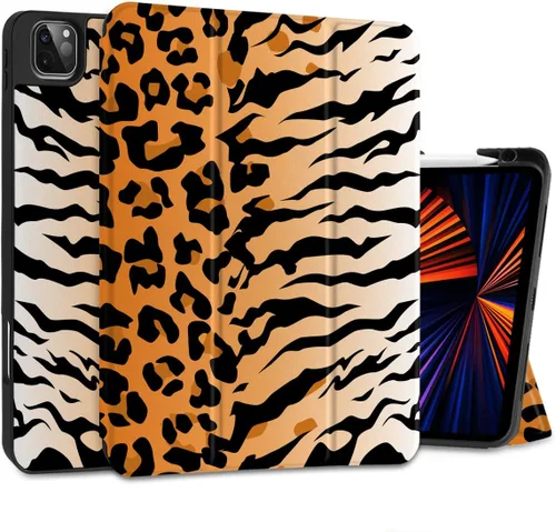 Vista 18 de TWOLSKOO Funda para iPad Pro de 11 pulgadas de 4ª generación 2022, [Soporte para lápiz integrado] Soporte triple y encendido automático/apagado