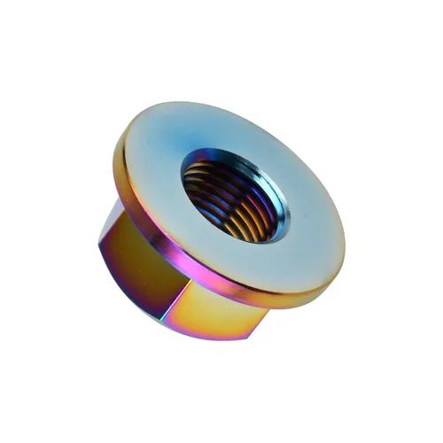 Vista 272 de Juego de 6 tuercas hexagonales de titanio DIN6923 M5 M6 M8 M10 M12 M14 M16 (paso M6 0.039 in, titanio normal)