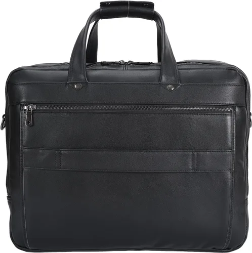 Vista 2 de STAR VISTA Scala Pro Business - Maletín de cuero de grano completo, compartimentos triples, cremalleras YKK, herrajes de latón