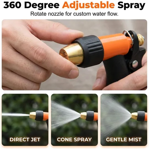 Vista 4 de Portable High-Pressure Water Gun, Multi-Purpose Power Washer Sprayer for Car Washing, Garden Watering, Window & Carpet Cleaning Tool (Standard)