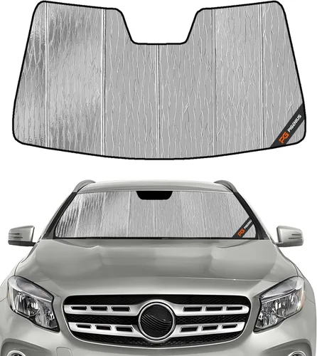 Vista 19 de Pigenius Parasol de parabrisas para Mercedes-Benz GLE/GLS SUV 2020-2025, parasol personalizado para ventana delantera, cuero