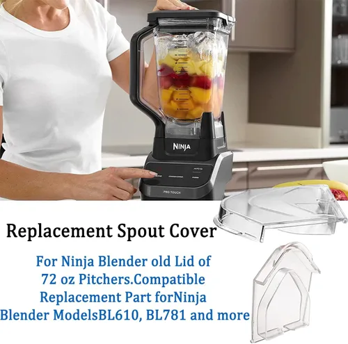 Vista 2 de Tapa de repuesto para boquilla de repuesto para tapa de licuadora Ninj-a, cubierta de boquilla compatible con Ninj-a Blender jarra cuadrada de 72