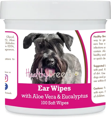 Vista 142 de Healthy Breeds Shih Tzu Toallitas de limpieza de oídos con aloe y eucalipto para perros, 100