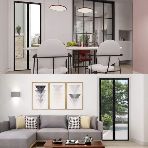 Vista 3 de Cortina aislante transparente, cubierta térmica magnética, pantalla de privacidad con cierre automático, manos libres para patio, cocina