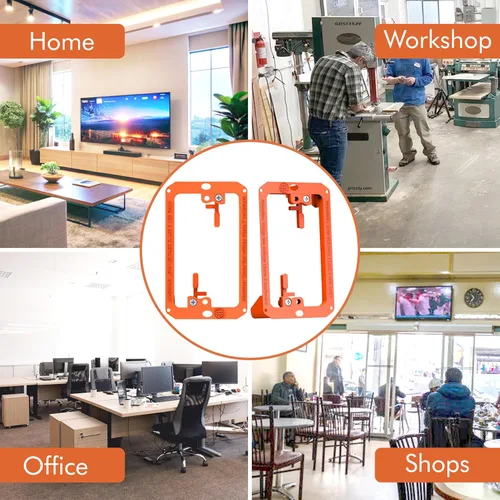 Vista 7 de BWP Soporte de Montaje de Bajo Voltaje 1 Gang, 1 Paquete para Placa de Pared de Gang Sencillo, Cables de Teléfono, Cables de Red, HDMI, Coaxial