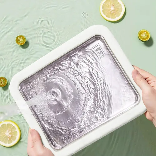 Vista 7 de Máquina de helados enrollada con 2 espátulas, bandeja de helado de acero inoxidable, rosa, bandeja de postre congelada para uso doméstico (blanco)