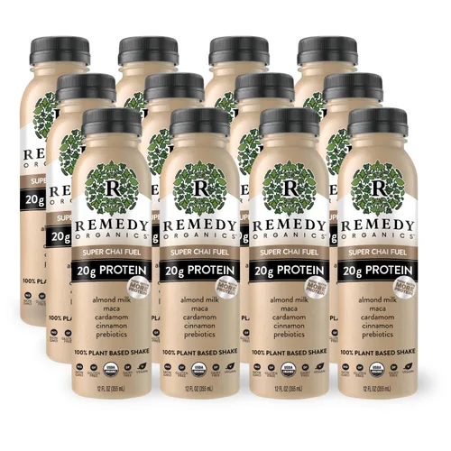 Vista 10 de Remedy Organics Surtido variado de 10 paquetes Batidos de proteínas a base de plantas, listos para beber USDA orgánico, sin gluten, sin lácteos