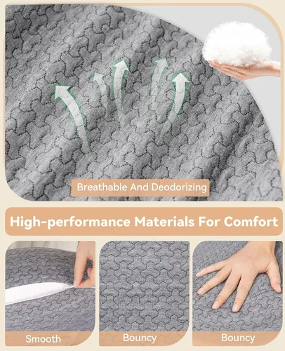 Vista 5 de Almohadas de embarazo de material transpirable, almohada de embarazo para dormir portátil, soporte de maternidad compacto para vientre, espalda