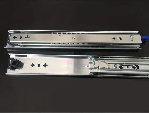 Vista 6 de 1 par de carriles de carril de carril de transporte industrial resistente con cerradura, rodamientos de bolas de montaje lateral, 3 secciones