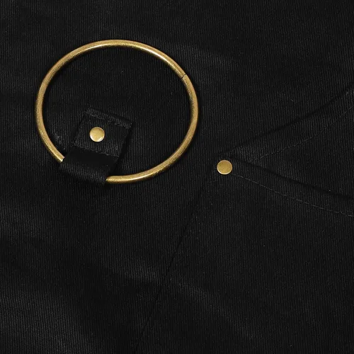 Vista 7 de Lurrose Waterproof Kitchen Apron with Pockets Heavy-Duty Canvas Work Apron for Men and Women Suitable for Nail Salon Restaurant and Home Use