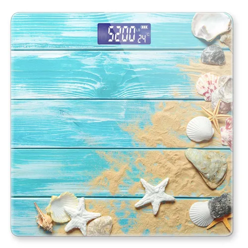 Báscula digital para peso corporal, báscula de baño, báscula personalizada para peso corporal, 400 libras con gran pantalla retroiluminada, fácil de