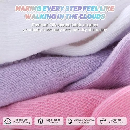 Vista 3 de LA ACTIVE - Calcetines antideslizantes para bebés y niños y niñas pequeños, con agarre antideslizante, uso escolar