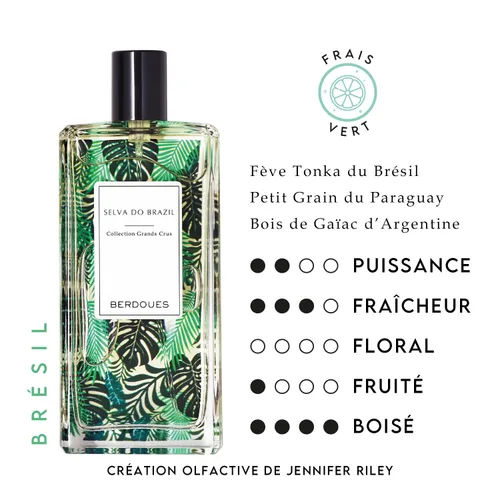 Vista 2 de Berdoues Eau de Parfum Spray Selva Do Brasil, para mujeres y hombres, 3.4 onzas líquidas