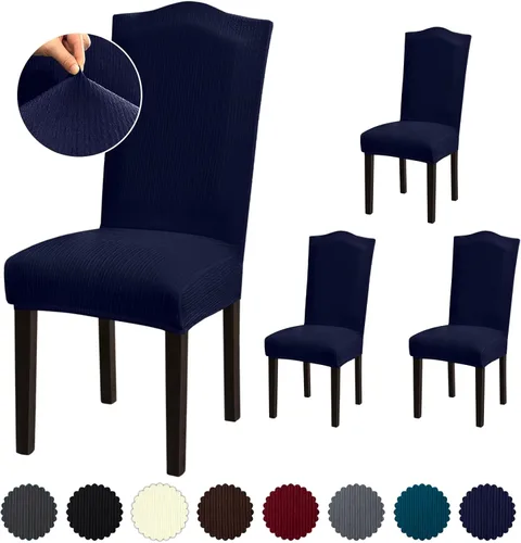 Vista 96 de Juego de 6 fundas elásticas para sillas de comedor, extraíbles y lavables, para sillas de comedor, hotel, ceremonia