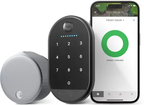 Vista 8 de Cerradura inteligente Wi-Fi Yale August con teclado, negra