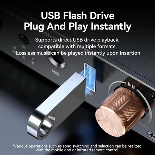 Vista 3 de Receptor Bluetooth 6.0, adaptador de audio Bluetooth con cable RCA AUX de 0.138 in, audio inalámbrico para recibir estéreo antiguo/altavoces