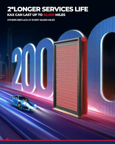Vista 7 de KAX Filtro de aire premium para motor, GAF018(CA7440) Reemplazo para Frontier, Armada, NV1500-NV3500, Pathfinder, Pathfinder Armada, Xterra, Titan