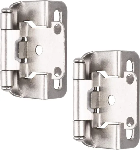 Vista 8 de Barcaloo Bisagras de cierre automático para gabinete, color negro, paquete de 20, superposición de 1/2 pulgada, marco de 3/4 pulgadas, semi