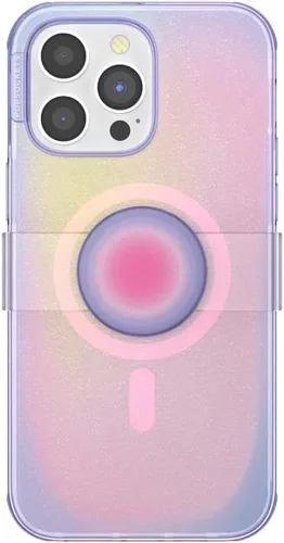 Vista 2 de Funda PopSockets para iPhone 14 Pro Max con agarre telefónico y deslizador Compatible con MagSafe, Funda para iPhone 14 Pro Max, Carga inalámbrica