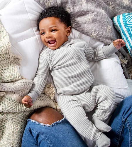 Vista 3 de Burts Bees Baby Pijama unisex para bebé con cremallera frontal antideslizante algodón orgánico