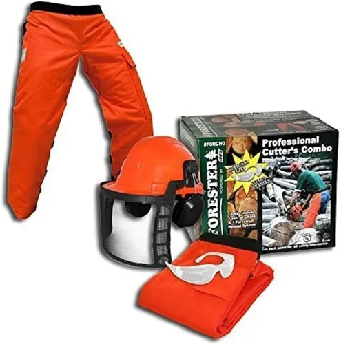 Vista 5 de Forester OEM Arborist Forestry - Kit combinado de casco de corte profesional (35, kit negro de capa)